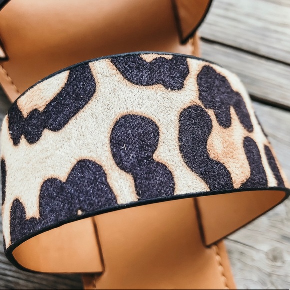 Leopard black slide sandals - Picture 3 of 6